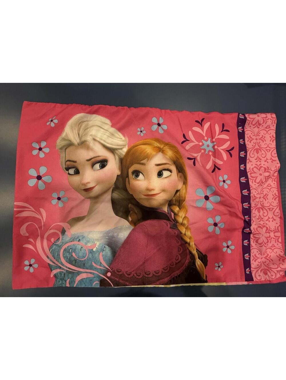 Frozen Anna & Elsa Pillowcases Double-Sided Set Of 2 Standard EUC